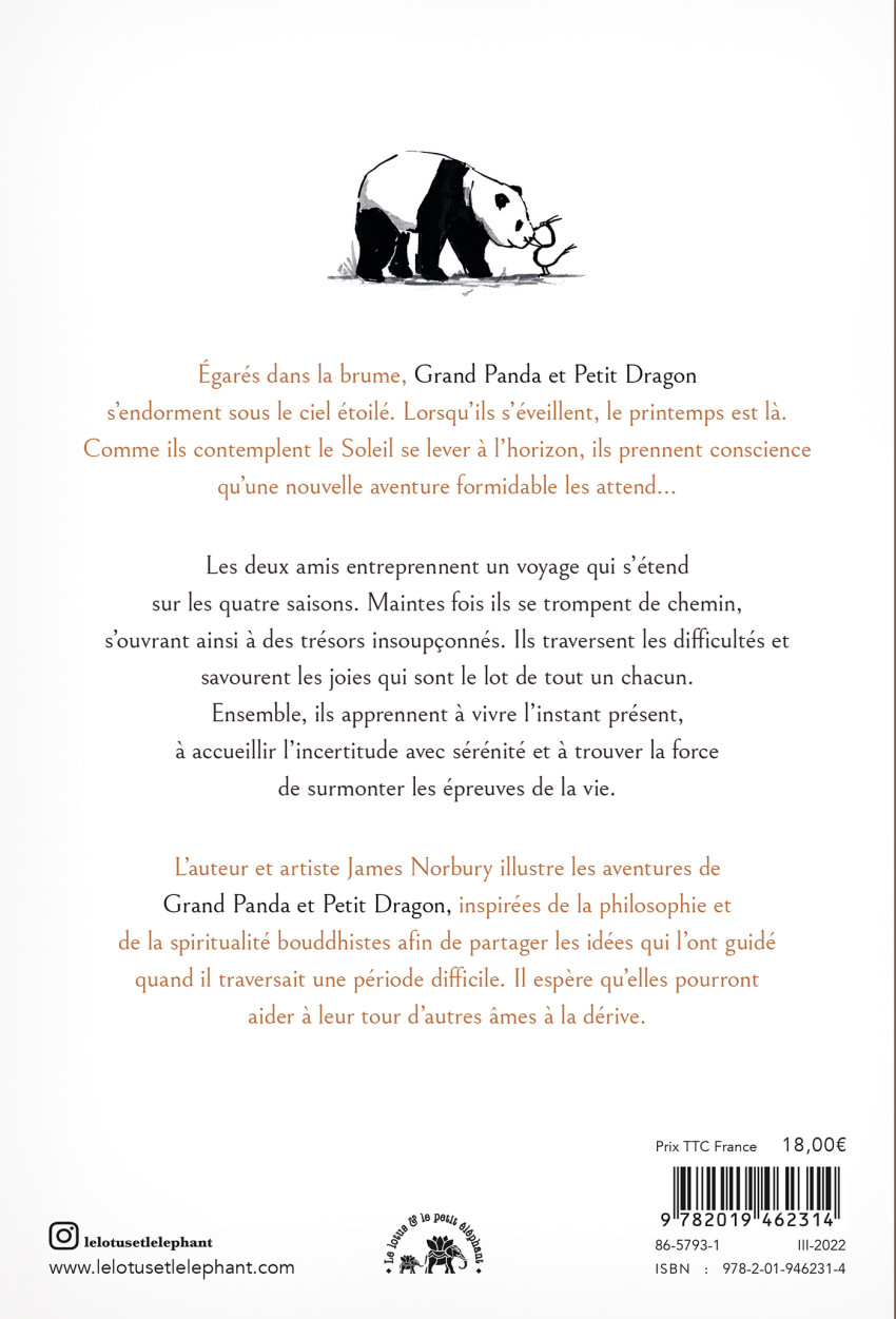 Verso de l'album Grand Panda et Petit Dragon