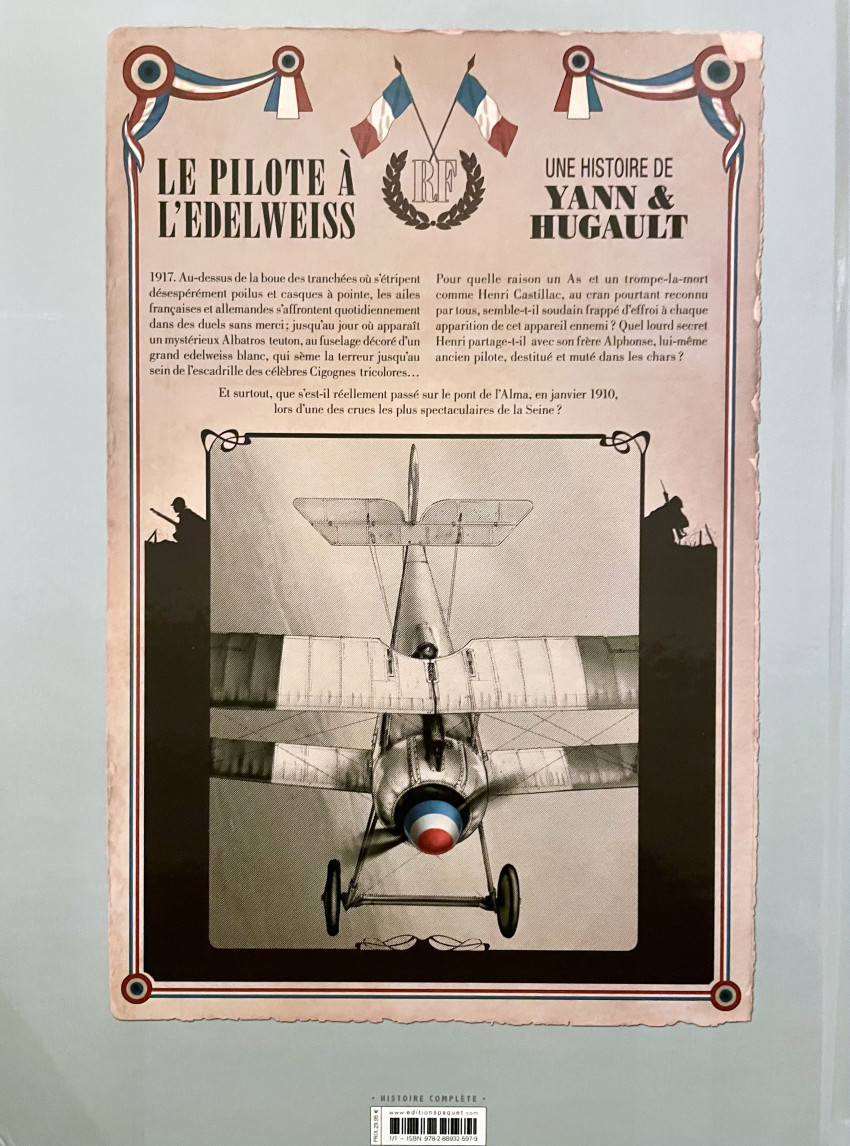 Verso de l'album Le Pilote à l'Edelweiss Le pilote à l'Edelweiss