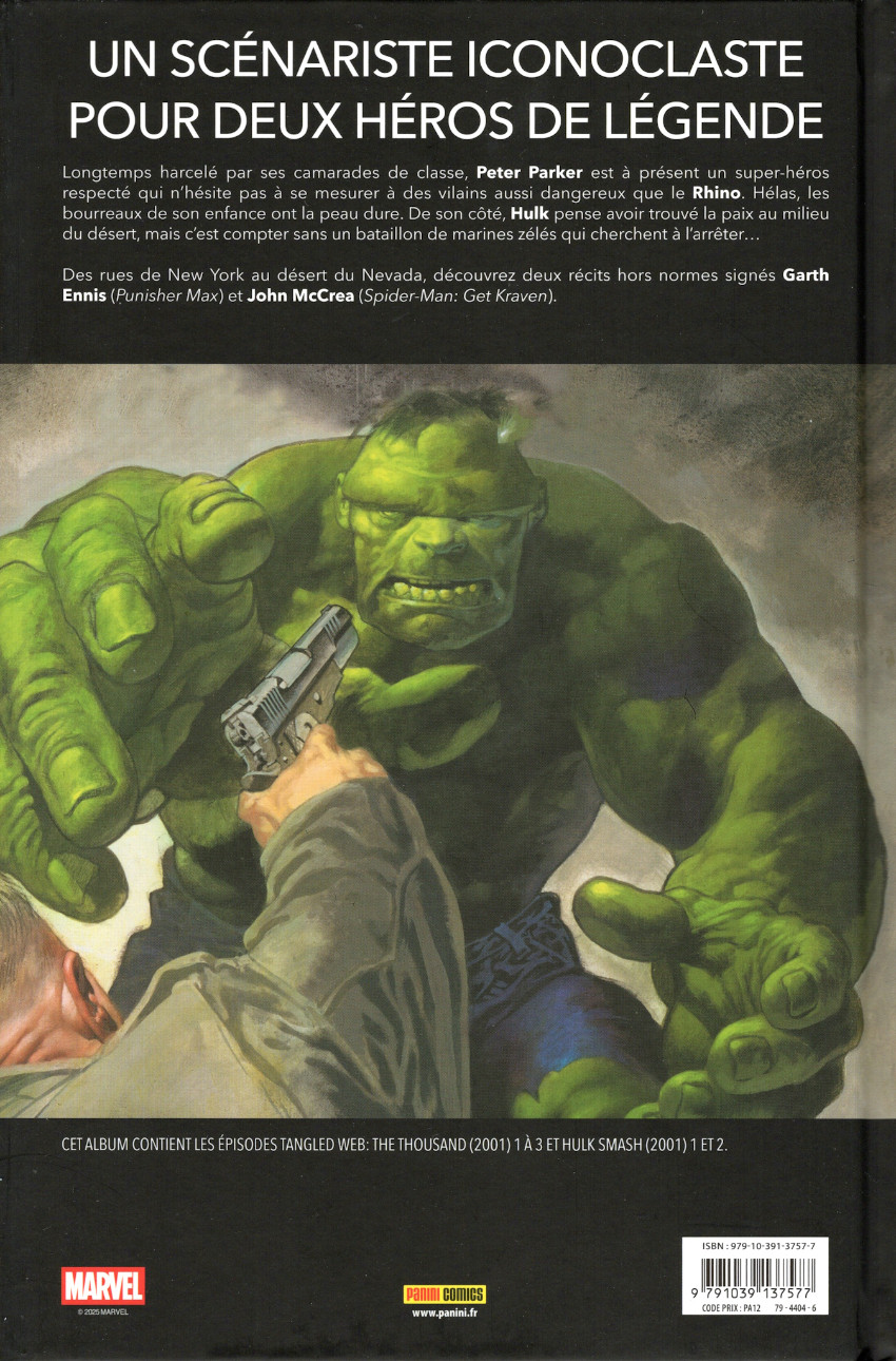 Verso de l'album Spider-Man & Hulk : Le Triomphe des Mille