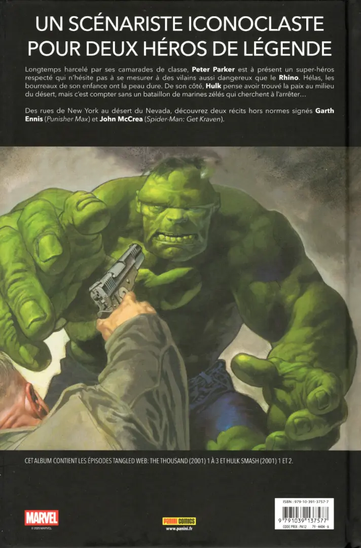 Verso de l'album Spider-Man & Hulk : Le Triomphe des Mille