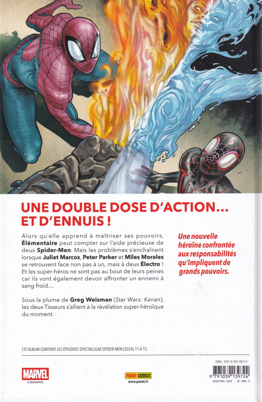 Verso de l'album The spectacular Spider-Men 3 Un amour bien étrange