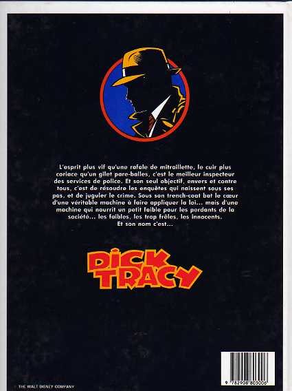 Verso de l'album Dick Tracy La B.D. !