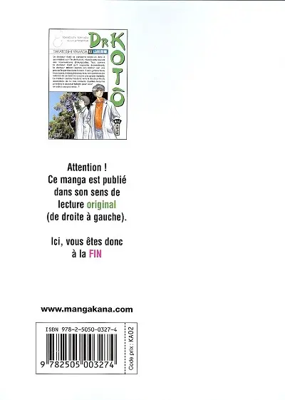 Verso de l'album Dr Kotô Tome 10