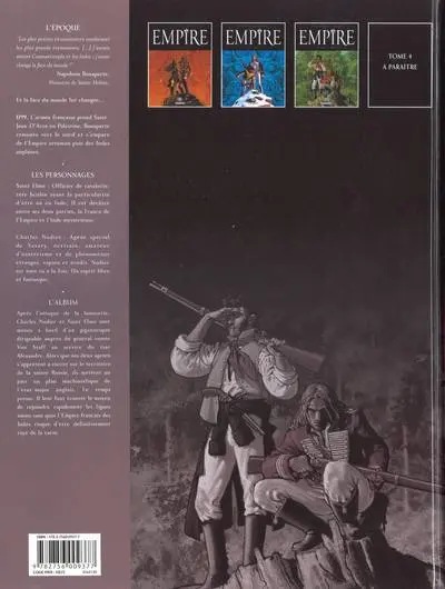 Verso de l'album Empire Tome 3 Opération Suzerain