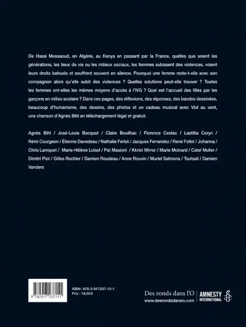 Verso de l'album En chemin elle rencontre... Tome 2 Les artistes se mobilisent pour le respect des droits des femmes
