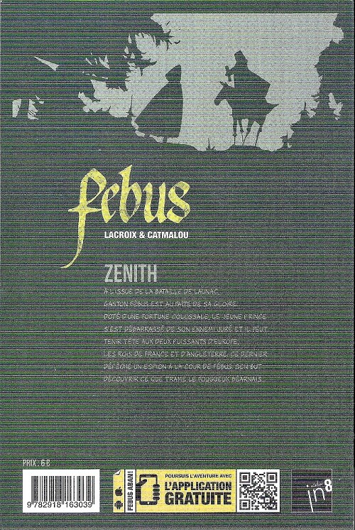 Verso de l'album Febus Tome 1 Zénith