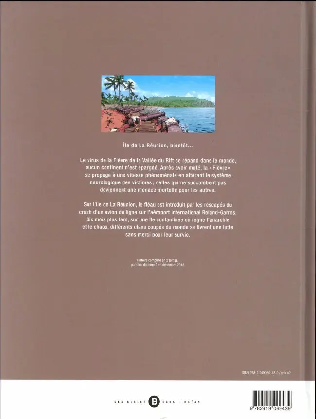 Verso de l'album Fièvre Tome 1/2