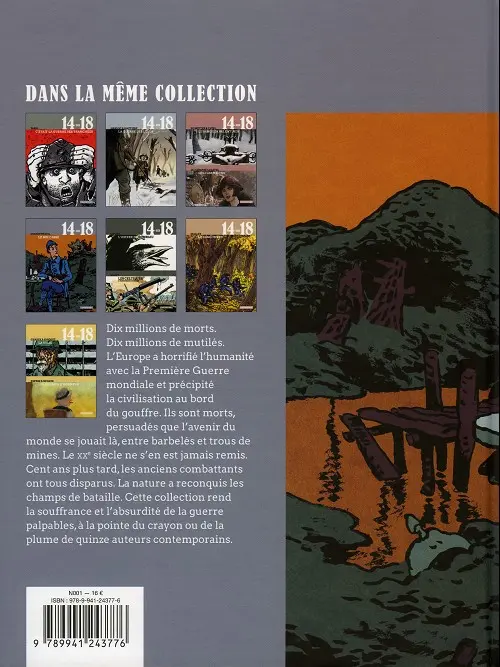 Verso de l'album 14-18 en BD Tome 4 Le Roi cassé