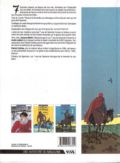 Verso de l'album Les 7 Vies de l'Épervier Tome 3 L'arbre de mai