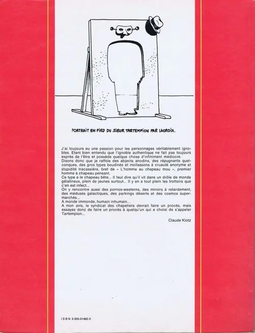 Verso de l'album L'Homme au chapeau mou Tome 1