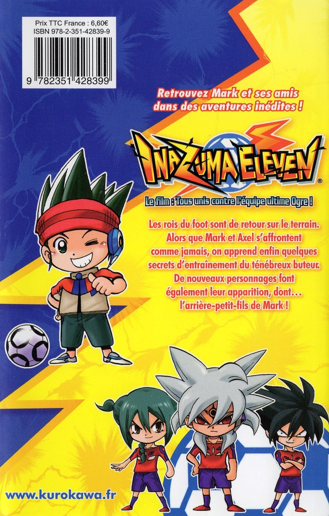 Verso de l'album Inazuma Eleven X-tra