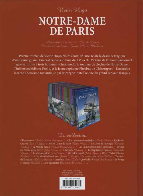 Verso de l'album Les Incontournables de la littérature en BD Tome 4 Notre-Dame de Paris