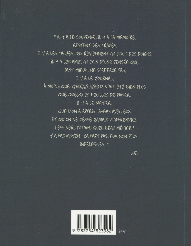 Verso de l'album Indélébiles