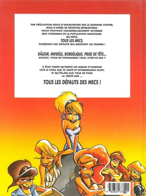 Verso de l'album Jim et ses copains Tome 1 Tous les défauts des mecs