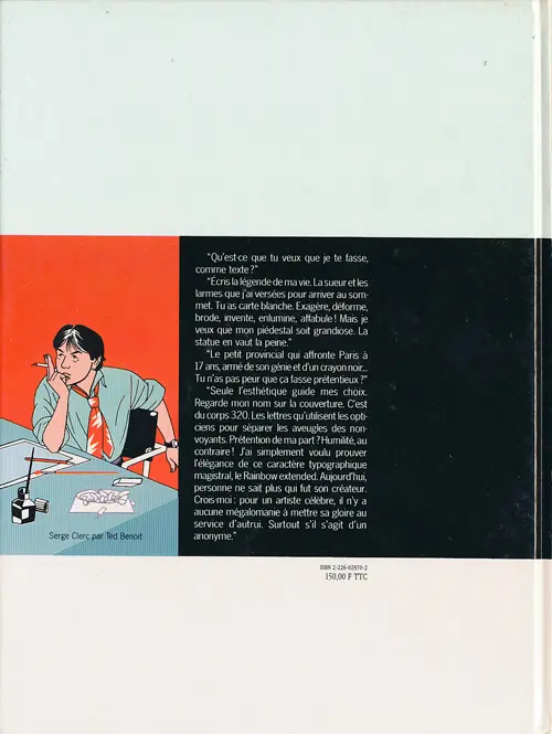 Verso de l'album Artiste et Modèle