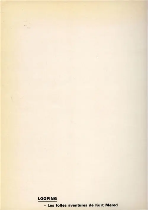 Verso de l'album Les folles aventures de Kurt Mered