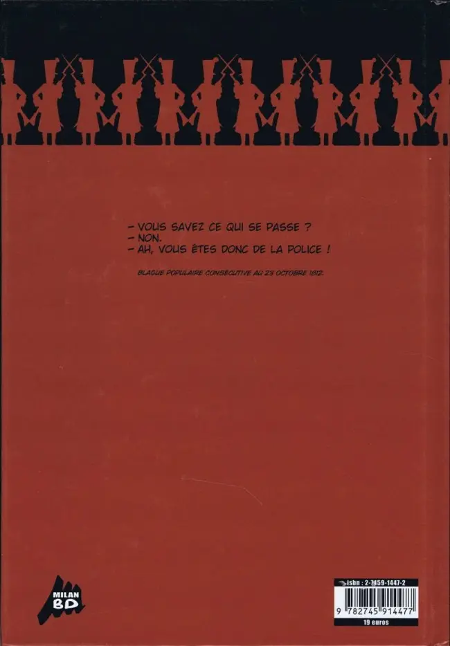Verso de l'album Malet