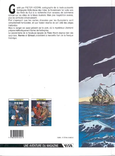Verso de l'album Pieter Hoorn Tome 2 Les rivages trompeurs