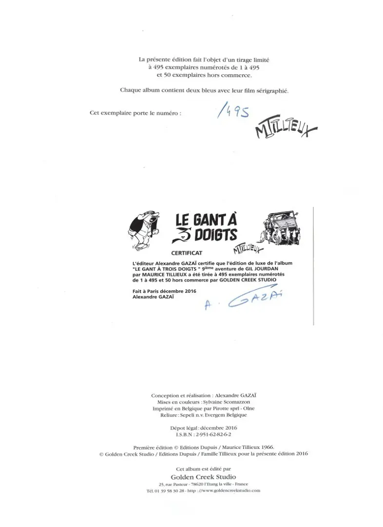 Autre de l'album Gil Jourdan Tome 9 Le gant à trois doigts