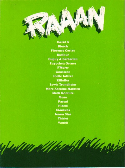 Verso de l'album Raaan