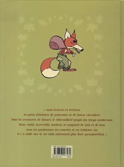 Verso de l'album Le Roman de Renart Tome 1 Les jambons d'Ysengrin