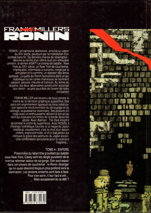 Verso de l'album Ronin Tome 4 Enfers