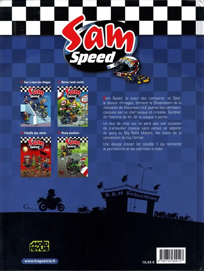 Verso de l'album Sam Speed Tome 4 Poule position