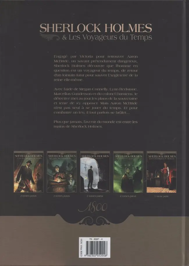 Verso de l'album Sherlock Holmes & Les Voyageurs du temps Tome 2 Fugit Irreparabile Tempus