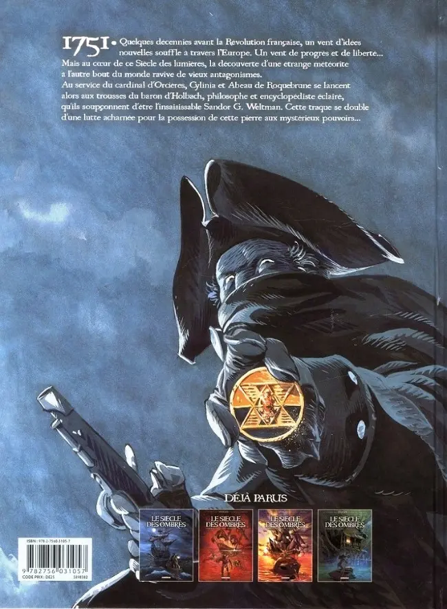 Verso de l'album Le siècle des ombres Tome 4 La sorcière