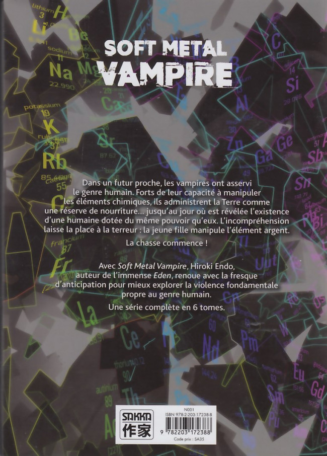 Verso de l'album Soft metal vampire 1
