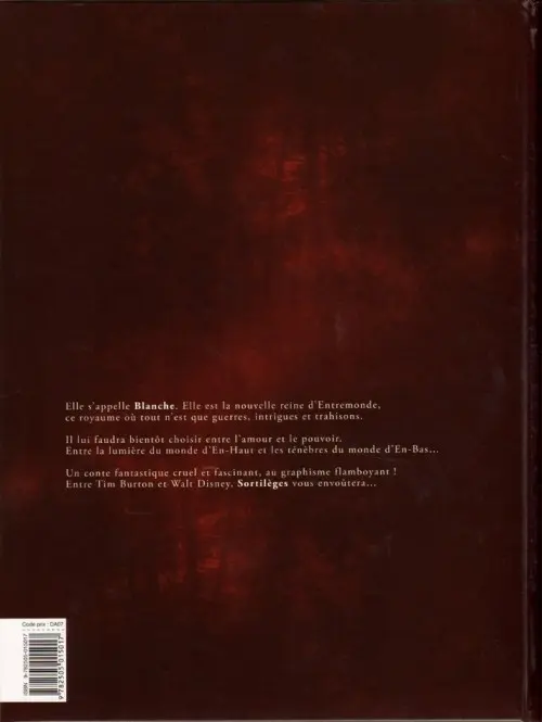 Verso de l'album Sortilèges Livre 1