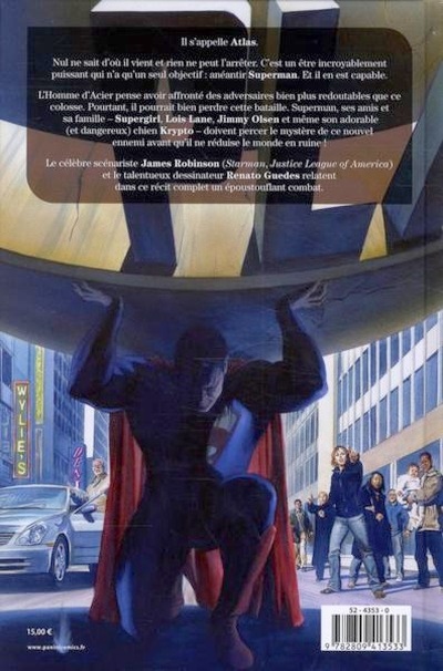 Verso de l'album Superman - Le monde selon Atlas