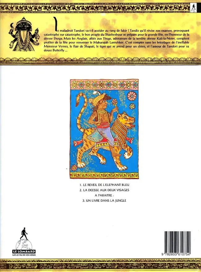 Verso de l'album Tandori Tome 2 La Déesse aux deux Visages