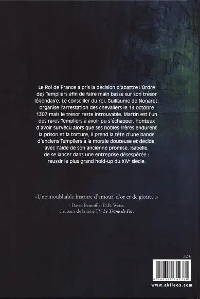 Verso de l'album Templiers L'intégrale