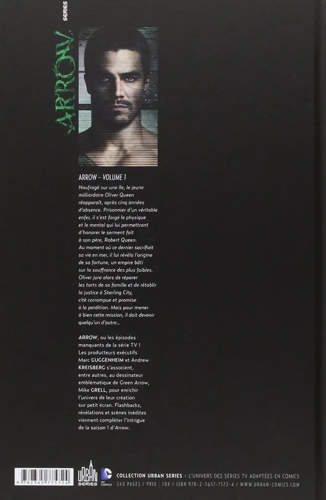 Verso de l'album Arrow Volume 1