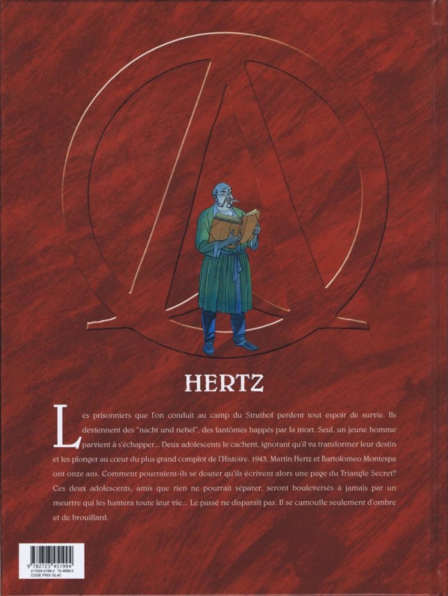 Verso de l'album Le Triangle secret - Hertz Tome 1 Hertz
