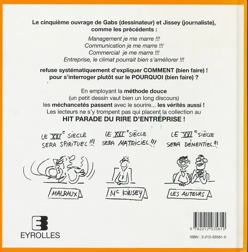Verso de l'album je me marre ... Changement je me marre !!!