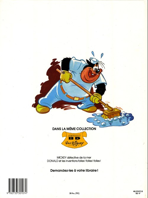Verso de l'album Walt Disney Tome 1 Mickey détective de la mer