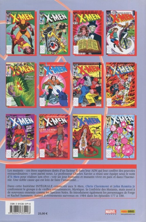 Verso de l'album X-Men L'intégrale Tome 8 1984