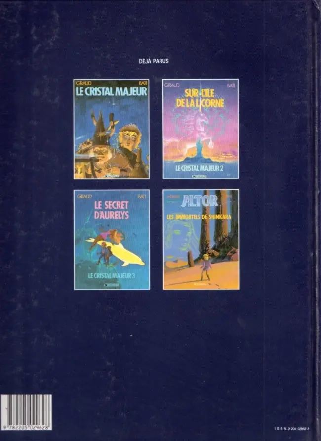Verso de l'album Altor Tome 1 Le cristal majeur