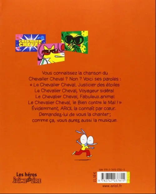 Verso de l'album Ariol Tome 2 Le chevalier cheval