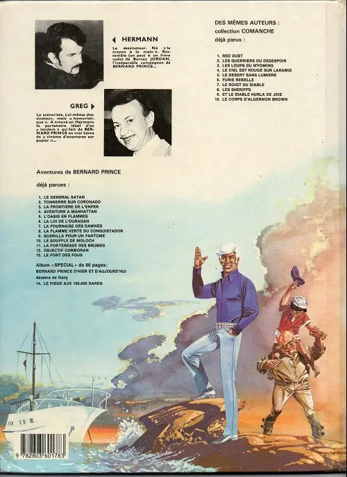 Verso de l'album Bernard Prince Tome 9 Guérilla pour un fantôme