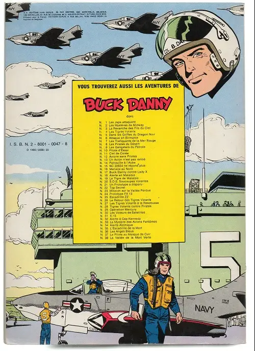 Verso de l'album Buck Danny Tome 10 Pilotes d'essai