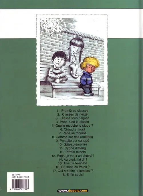 Verso de l'album Cédric Tome 3 Classe tous risques