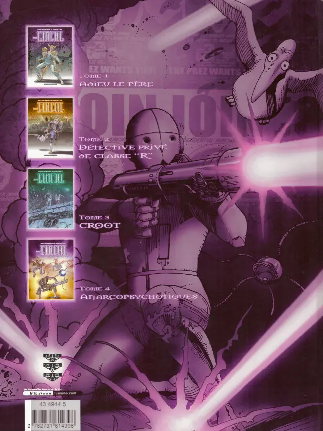 Verso de l'album Avant l'Incal Tome 4 Anarcopsychotiques