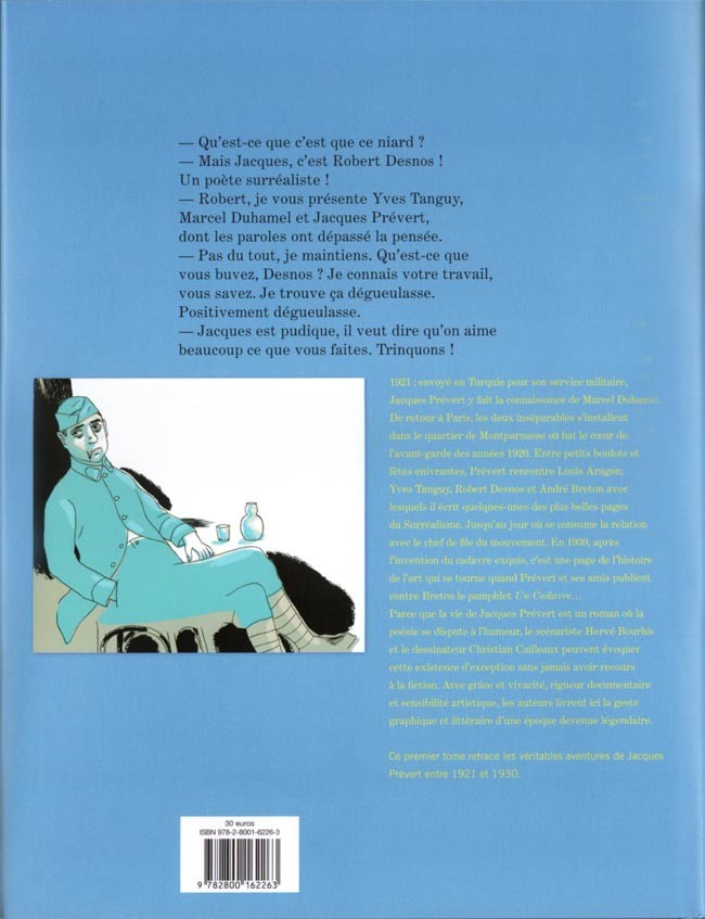 Verso de l'album Jacques Prévert n'est pas un poète Tome 1 Prévert, inventeur