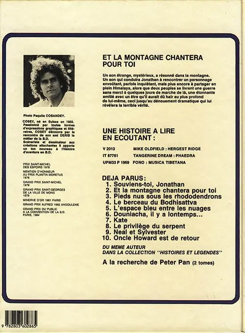 Verso de l'album Jonathan Tome 2 Et la montagne chantera pour toi