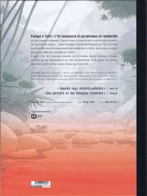 Verso de l'album Papeete, 1914 Tome 2 Bleu Horizon