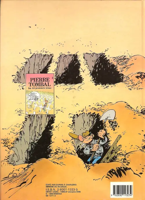 Verso de l'album Pierre Tombal Tome 1 Les 44 premiers trous
