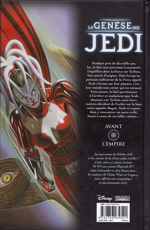 Verso de l'album Star Wars - La Genèse des Jedi Tome 2 Le Prisonnier de Bogan